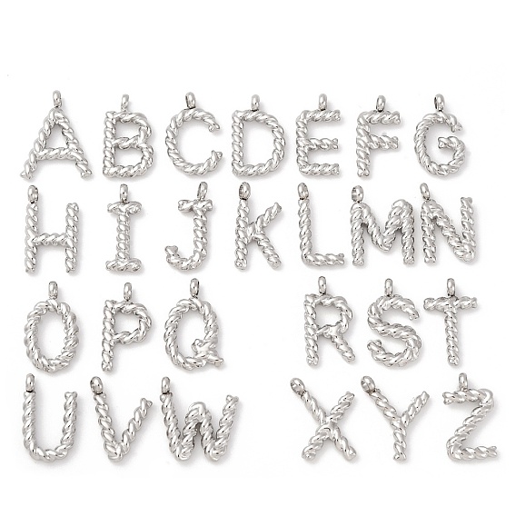 26 шт. 304 подвески из нержавеющей стали, Письмо ~ Z