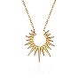 304 подвеска в виде солнца из нержавеющей стали, ожерелья с цепочкой в минималистичном европейском и американском стиле