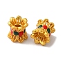 Долговечные латунные бусины, с эмалью, цветок