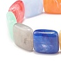 Bracelet extensible en perles carrées imitation acrylique pour femme