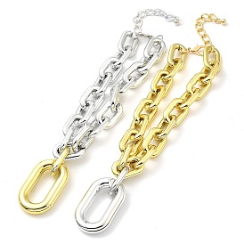 Алюминиевые овальные ожерелья с подвесками, со звеньями