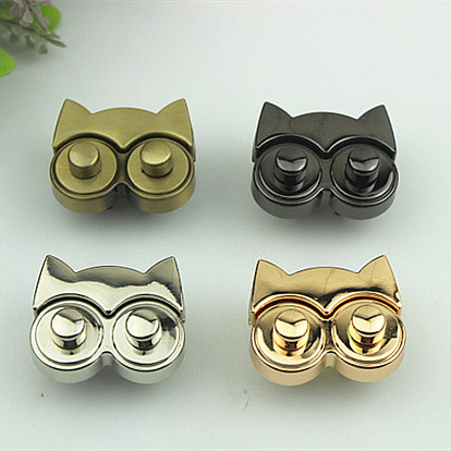 Застежки для кошелька с поворотным замком из цинкового сплава, сова, аксессуары для кошелька diy bag