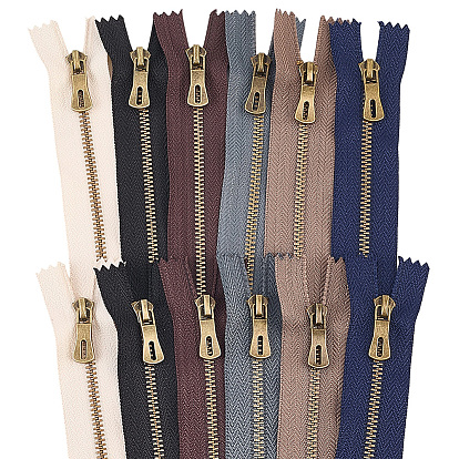 12 шт. 6 цвета нейлоновая застежка-молния, со съемником молнии сплава, для одежды аксессуары для шитья своими руками