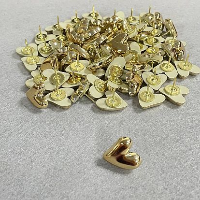 80Pcs Steel Drawing Pins, with Resin Heart
