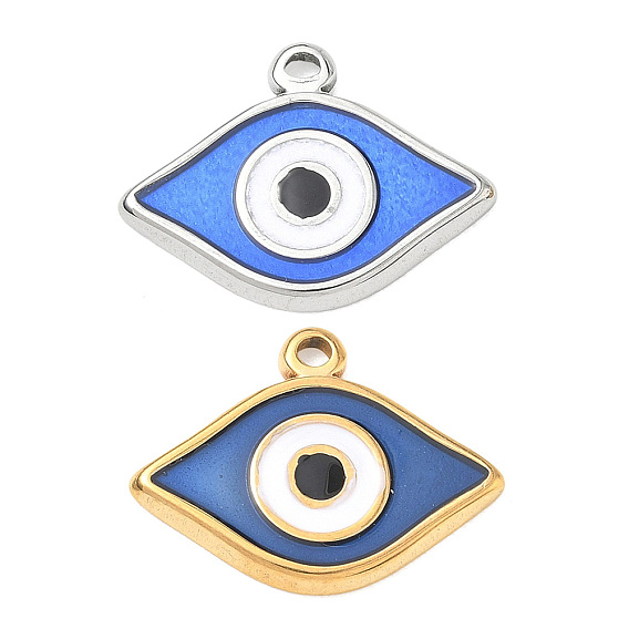 304 colgantes de esmalte de acero inoxidable, amuletos mal de ojo