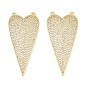 Латунные микро проложить кубического циркония подвески, сердце прелести, долговечный, стойки покрытие, без свинца и без кадмия
