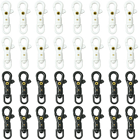 32 шт. 2 цвета помпоны пластиковые поворотные застежки, с карабин-лобстерами 