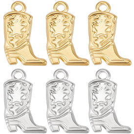 10 шт. 2 цвета 304 подвески из нержавеющей стали, ионное покрытие (ip), ботинок