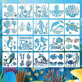 Тема океана домашнее животное пластик выдалбливают рисунок живопись трафареты шаблоны, площадь с морскими животными