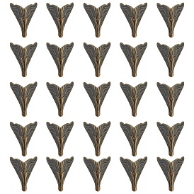 Старинный защитный уголок из сплава, деревянный футляр шкатулка для драгоценностей протектор угла ноги