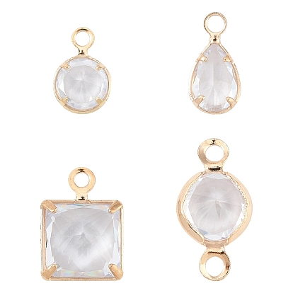 80 шт. 4 стили латунные подвески с кубическим цирконием наборы