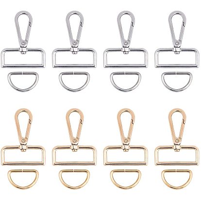 Поворотные шарниры из сплава цинка, поворотные карабины и железные кольца, застежка-молния, с контейнером для хранения