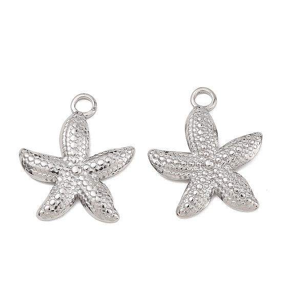 304 подвески из нержавеющей стали, прелести морская звезда, ручная полировка