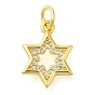 Подвески в форме звезды с покрытием из латуни с микропаве из кубического циркония, без свинца и без кадмия