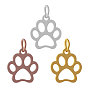 304 Stainless Steel Pendants, Dog Paw Prints