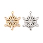Латунные микропаве прозрачные подвески с фианитом, без кадмия, без никеля и без свинца, Рождественские снежинки