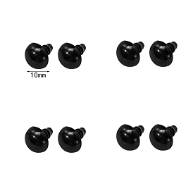 Мини-комплекты защитных глаз из черного стекла, для изготовления кукол из войлока из шерсти