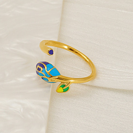 304 манжетные кольца из нержавеющей стали с эпоксидной смолой, лист, для женщин