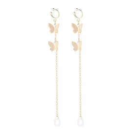 Creative Butterfly Earring Strap, Brass Cuff Earring with Long Tassel, Bluetooth Headset Anti-lost Earrings