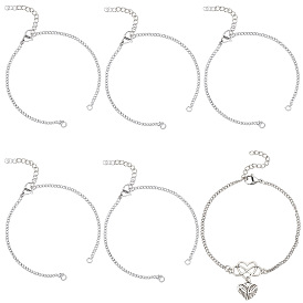 18шт 304 изготовление браслетов из нержавеющей стали, с кольцами для прыжков и застежками в виде когтей лобстера