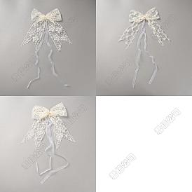 6Pcs 3 Styles Polyester Lace Curtain Tiebacks, Bowknot