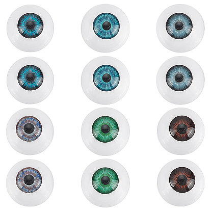 12 шт. 6 цветные пластиковые безопасные глаза, для поделок куклы игрушки кукольные плюшевые животные изготовление