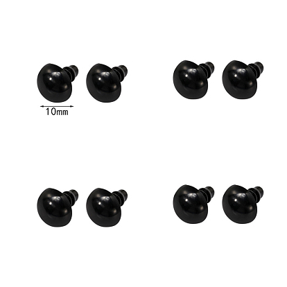 Мини-комплекты защитных глаз из черного стекла, для изготовления кукол из войлока из шерсти