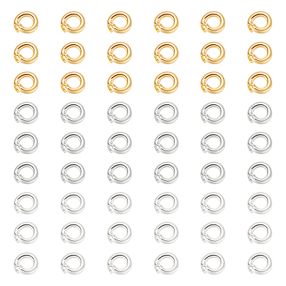 60piezas 3 colores cierres giratorios de latón, anillo