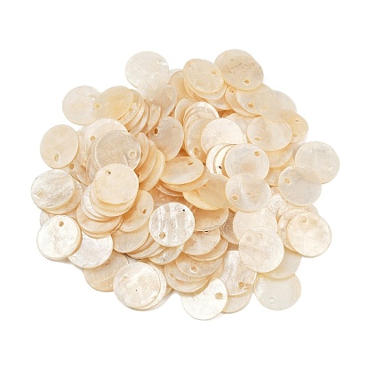 Подвески из натуральных ракушек Capiz, Дисковые подвески