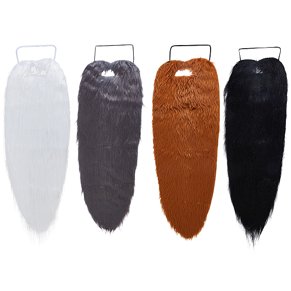 4шт. 4 цветные искусственные усы из полиэстера, аксессуары для косплея на Рождество и Хэллоуин