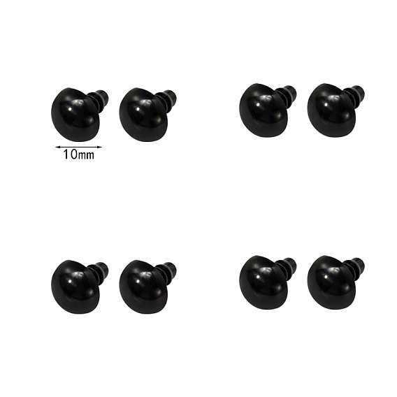 Мини-комплекты защитных глаз из черного стекла, для изготовления кукол из войлока из шерсти