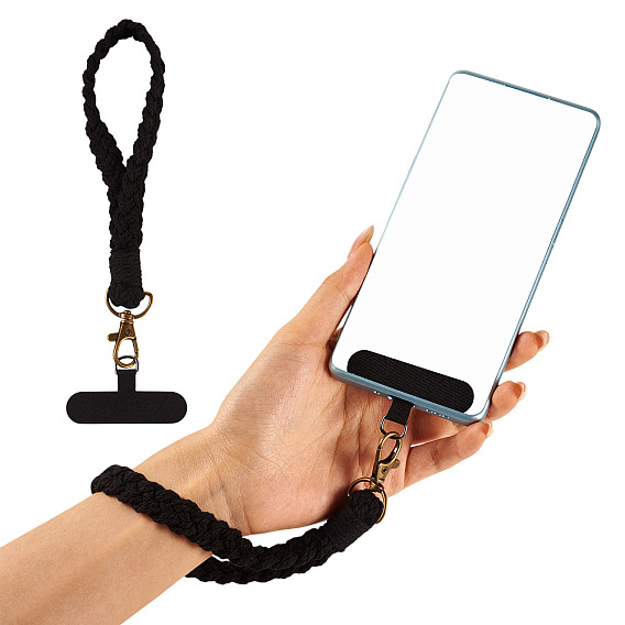 Хлопковые плетеные мобильные ремни, с металлическими застежками, античное золото 