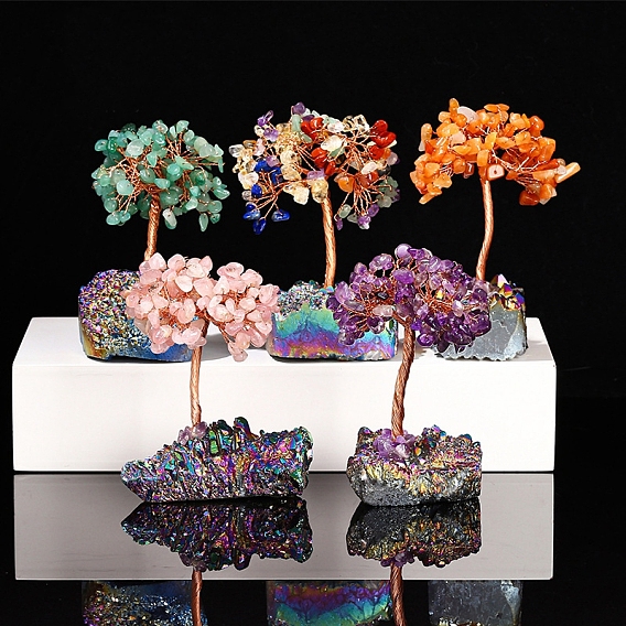 Украшения драгоценных камней дисплей, украшение домашнего офиса, дерево