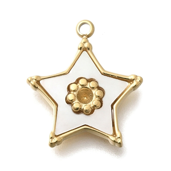 Ионное покрытие (IP) 304 подвески в виде ракушек из нержавеющей стали, звезды прелести