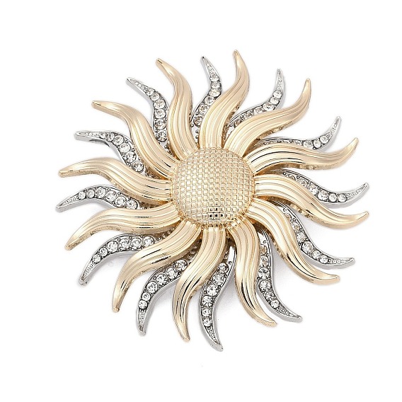 Броши из сплава подсолнечника со стразами для рюкзака clothesdouble