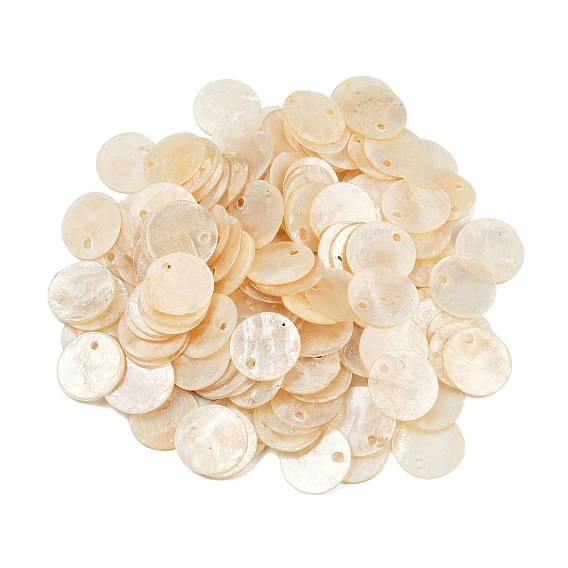 Подвески из натуральных ракушек Capiz, Дисковые подвески