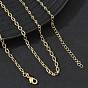 3MM Brass Textured Oval Link Chain Necklaces for Women, Long-Lasting Plated