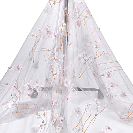 Polyester Mesh Fabric, Clothing Accessories, Flower Pattern