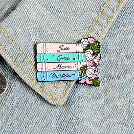 Cute Girl Heart Book Green Leaf Flower Alloy Brooch - Fashionable Accessories