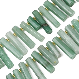 Естественный зеленый авантюрин бисер нитей, колонка