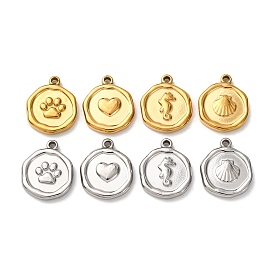 304 подвески из нержавеющей стали, золотые / платиновые