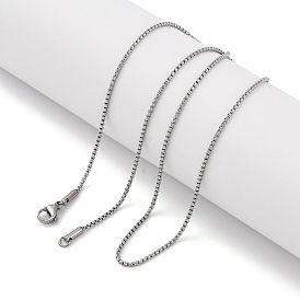 304 из нержавеющей стали коробки цепи ожерелья, с карабин-лобстерами 