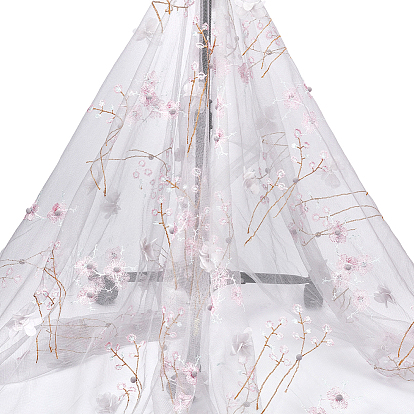 Polyester Mesh Fabric, Clothing Accessories, Flower Pattern