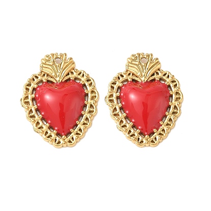 304 нержавеющей стальной эмали подвески, ионное покрытие (ip), сердце прелести, золотые