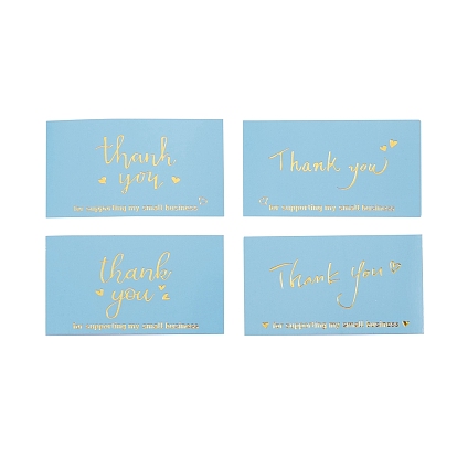 4 Bags 4 Style Laser Thank You for Supporting My Small Business Card, for Decorations, Rectangle