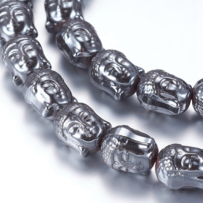 Non-magnetic Synthetic Hematite Beads Strands, Buddha Head