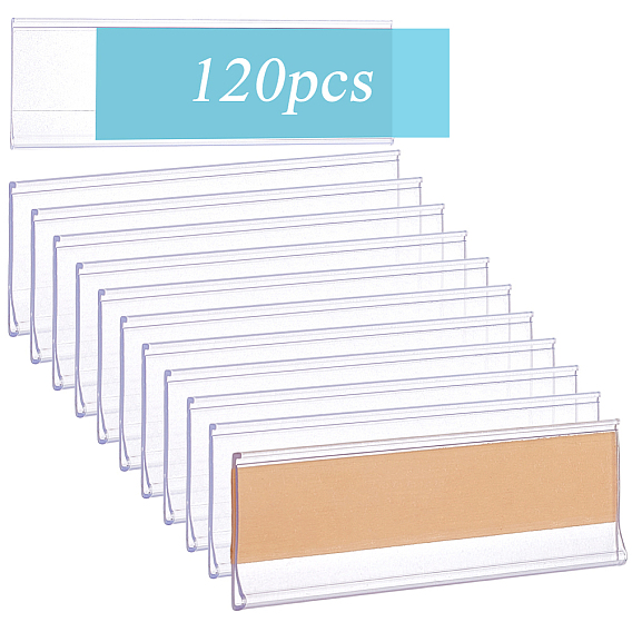 Прямоугольный держатель ценника из пвх, с клейкой спинкой, розничные поставки