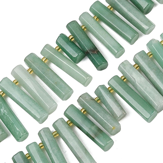 Естественный зеленый авантюрин бисер нитей, колонка