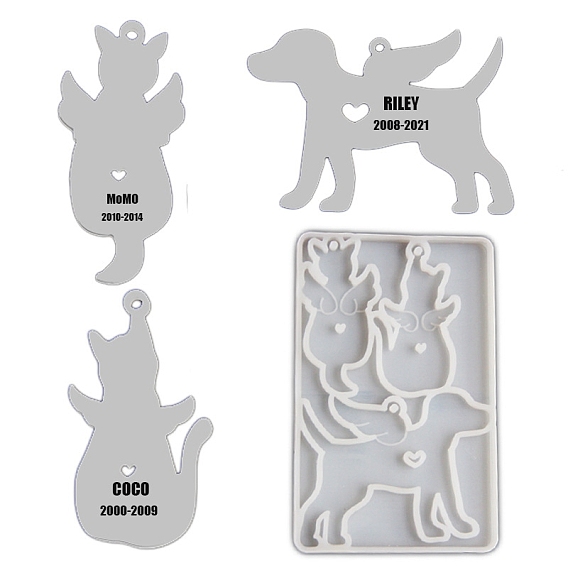 Силиконовые формы, формы для украшения подвесок, формы для литья гипсовой смолы, животная тема