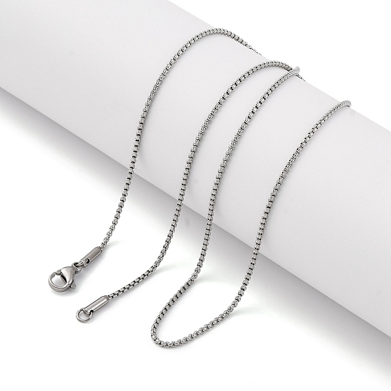 304 из нержавеющей стали коробки цепи ожерелья, с карабин-лобстерами 